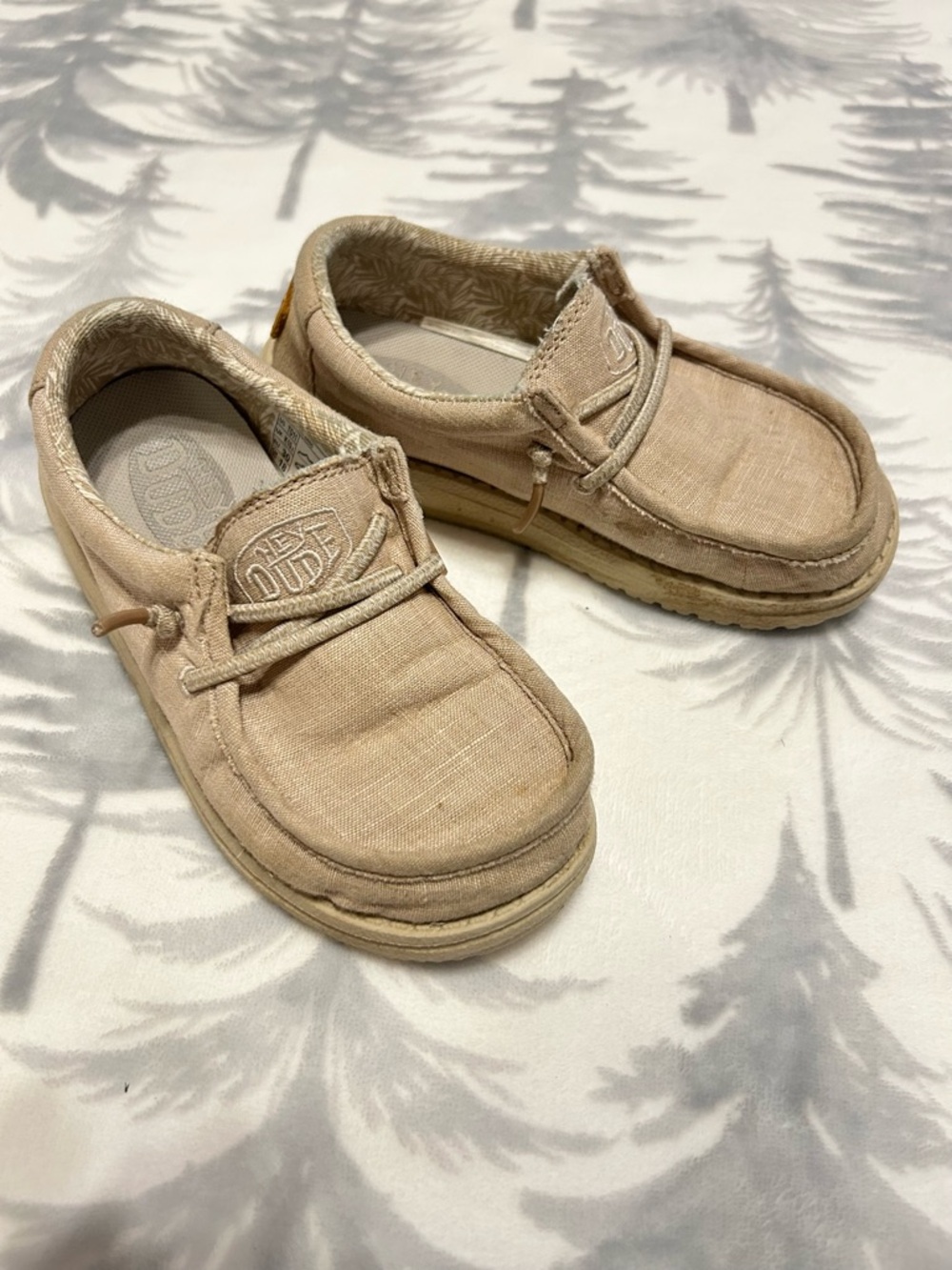 Hey Dude Beige Canvas Casual Shoes